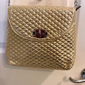 Evening Bag. Soft material. Gold. Excellent Condition
